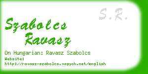 szabolcs ravasz business card